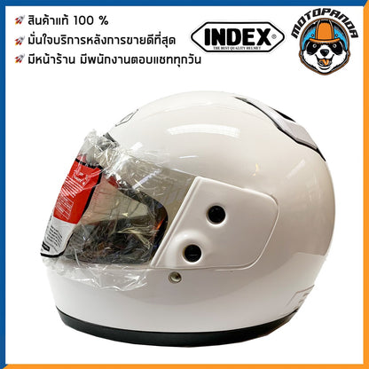 หมวกกันน็อค index811 สีขาว เต็มใบ สินค้าแท้ล้านเปอร์เซ็นต์ สินค้ามีพร้อมส่ง สีพื้นไม่มีลาย ถูกสุดๆ ขนาดฟรีไซส์