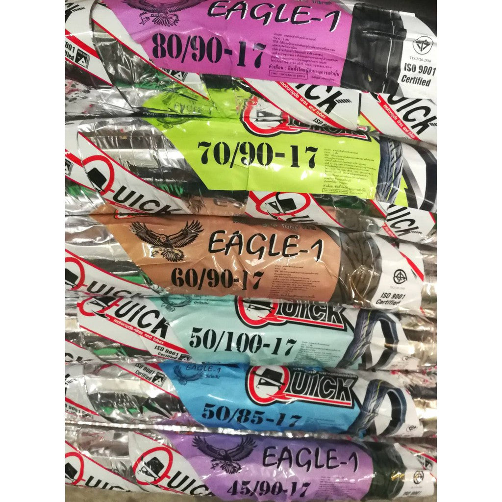 ยางนอก QUICK แก้มเตี้ย ขอบ17 ลาย GR730 Eagle-1 ห่อสีเงิน