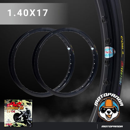 ล้อ COM ADVENTURE RIM 1.40 X 17 ขอบเรียบ มีหลายสี ล้อคอม ทรง ขอบเรียบ ขนาด 1.40 ขอบ 17 ของแท้ 100%