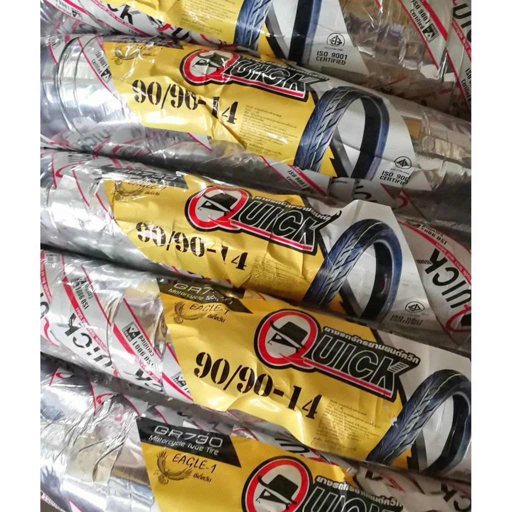 ยางนอก QUICK แก้มเตี้ย ขอบ14 ลาย GR730 Eagle-1 ห่อสีเงิน