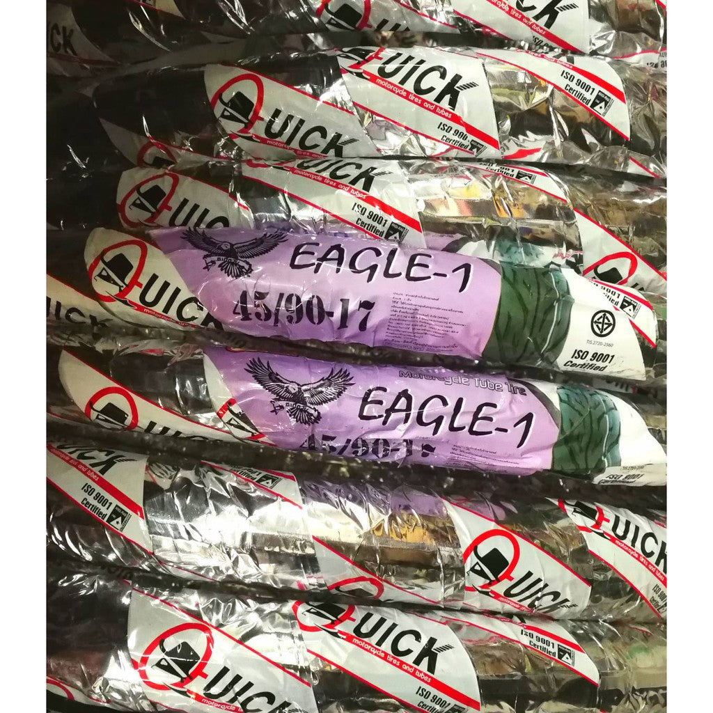 ยางนอก QUICK แก้มเตี้ย ขอบ17 ลาย GR730 Eagle-1 ห่อสีเงิน