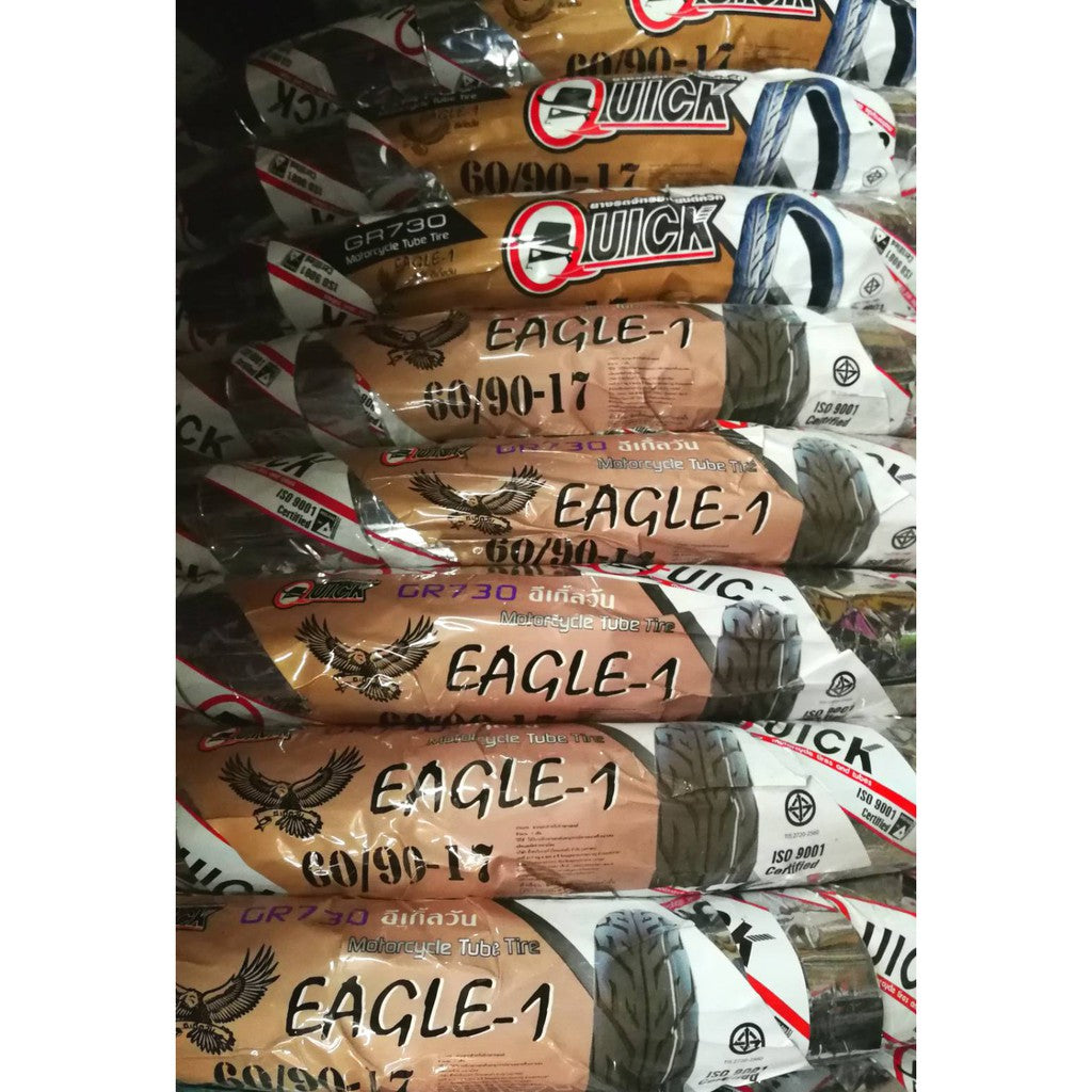 ยางนอก QUICK แก้มเตี้ย ขอบ17 ลาย GR730 Eagle-1 ห่อสีเงิน