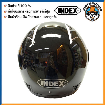 หมวกกันน็อค index811 ดำเงา เต็มใบ สินค้าแท้ล้านเปอร์เซ็นต์ สินค้ามีพร้อมส่ง สีพื้นไม่มีลาย ถูกสุดๆ ขนาดฟรีไซส์