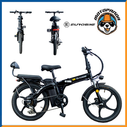 จักยานไฟฟ้า EUROBIKE F20 FOLDING E BIKE จักรยานไฟฟ้าพับได้ สำหรับผู้ใหญ่ พับได้ มอเตอร์ขนาด 48V Electric Bicycle