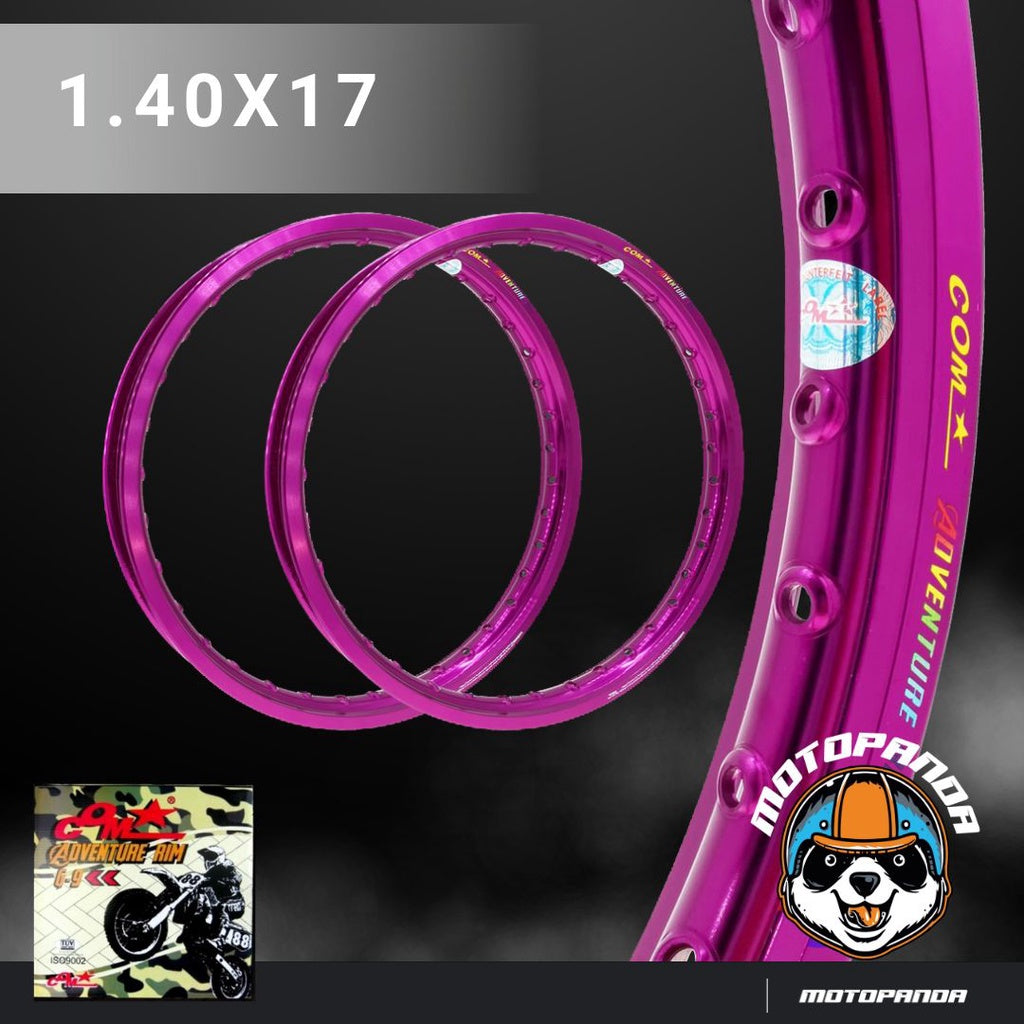 ล้อ COM ADVENTURE RIM 1.40 X 17 ขอบเรียบ มีหลายสี ล้อคอม ทรง ขอบเรียบ ขนาด 1.40 ขอบ 17 ของแท้ 100%