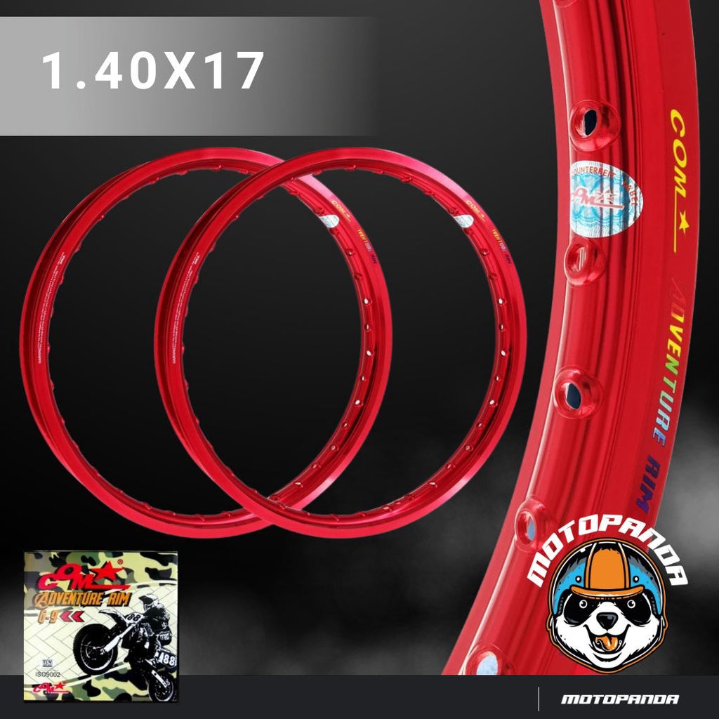 ล้อ COM ADVENTURE RIM 1.40 X 17 ขอบเรียบ มีหลายสี ล้อคอม ทรง ขอบเรียบ ขนาด 1.40 ขอบ 17 ของแท้ 100%