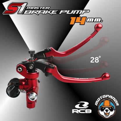 ปั๊มเบรคปั๊มลอย RCB S1 14mm. ก้านสั้น ก้านยาว ปั้มบน ปั้มลอย รุ่น S1 Racing Boy ของแท้ 100% รับประสินค้า 1 ปี